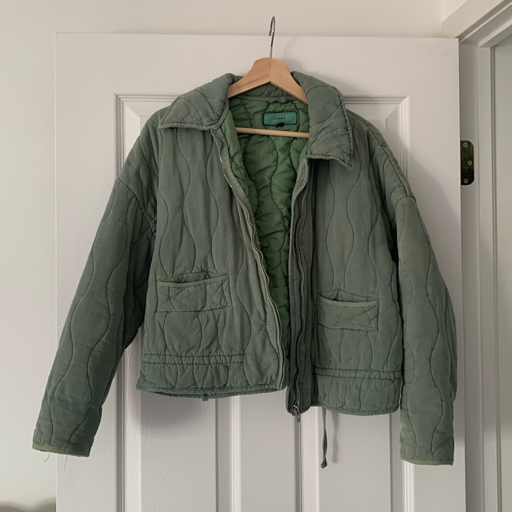 Blank nyc women’s green jacket size small.